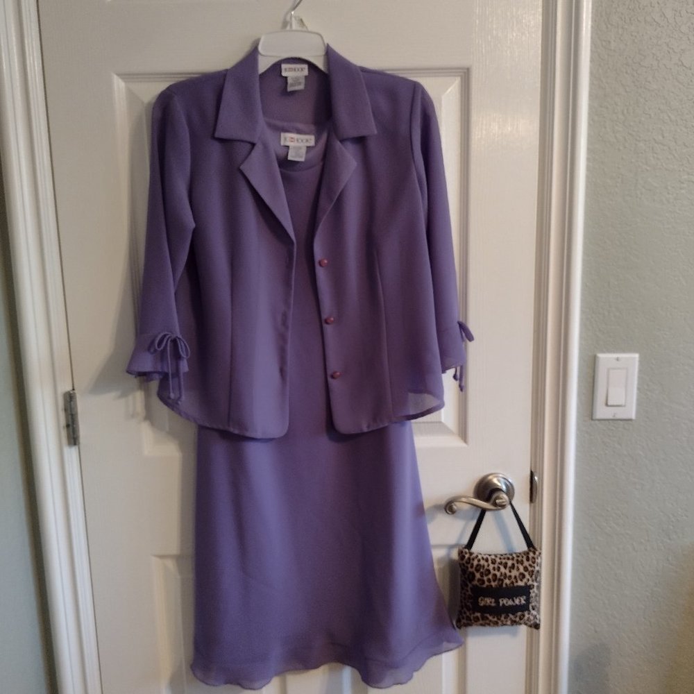 JG Hook  lavender dress with jacket